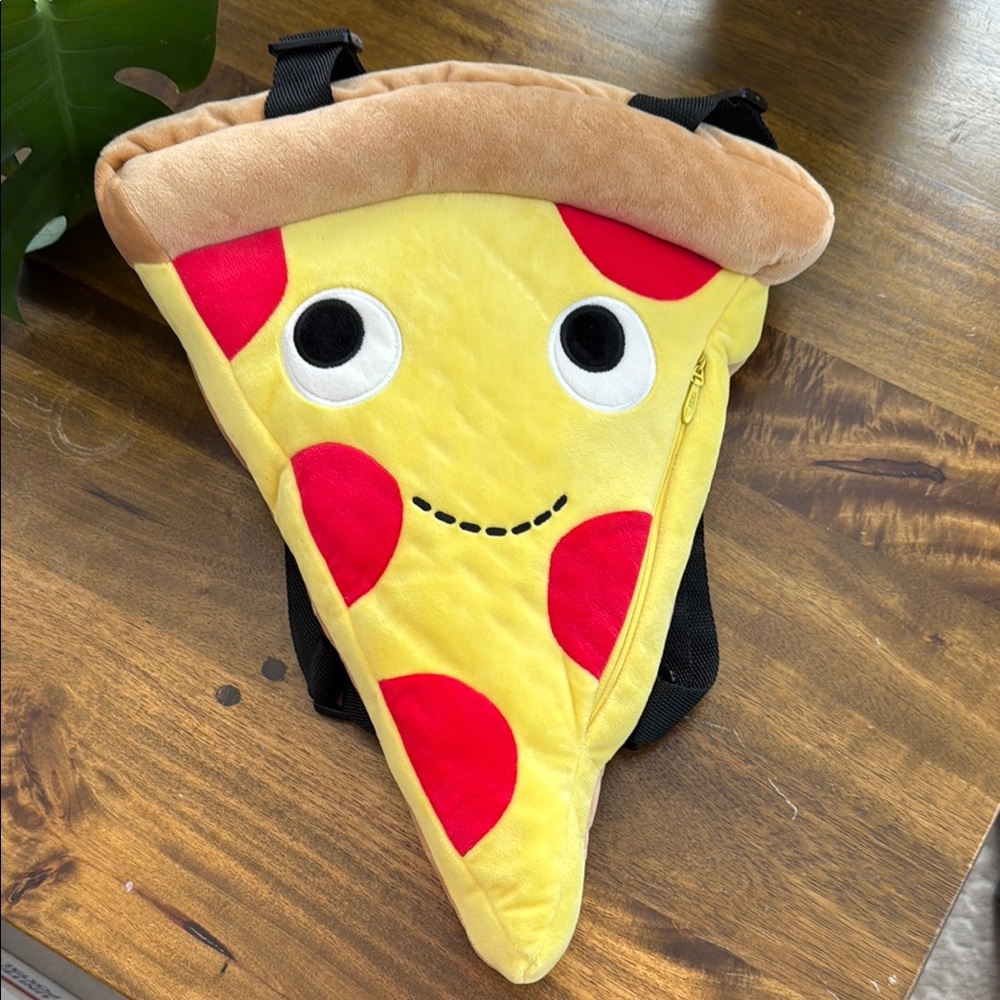 NWOT- Smiley Pizza Slice Backpack